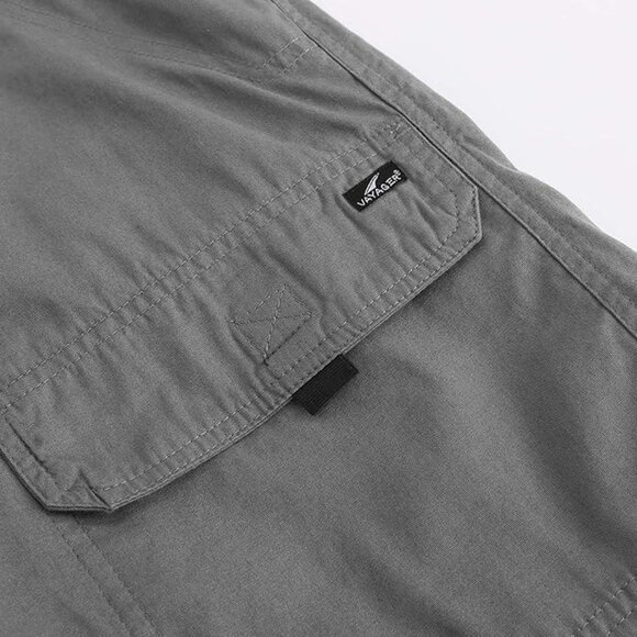 VAYAGER SPORTS Mens Cargo Shorts Cotton Lightweight Multi Pocket Hiking Shorts M - Picture 3 of 6